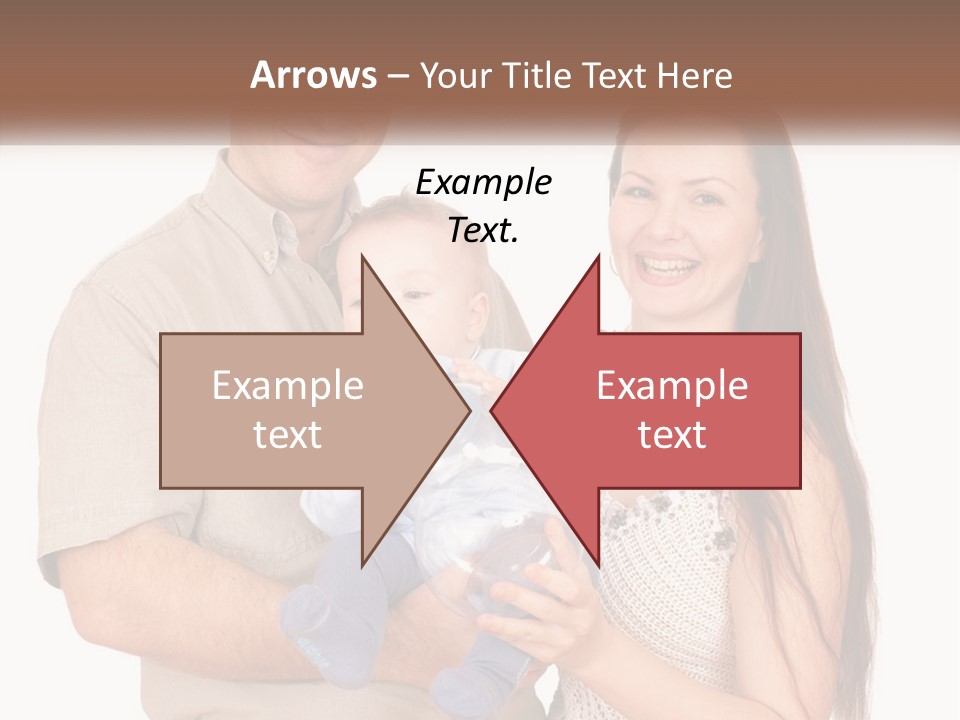 A Man And Woman Holding A Baby In Their Arms PowerPoint Template