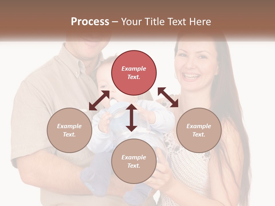 A Man And Woman Holding A Baby In Their Arms PowerPoint Template