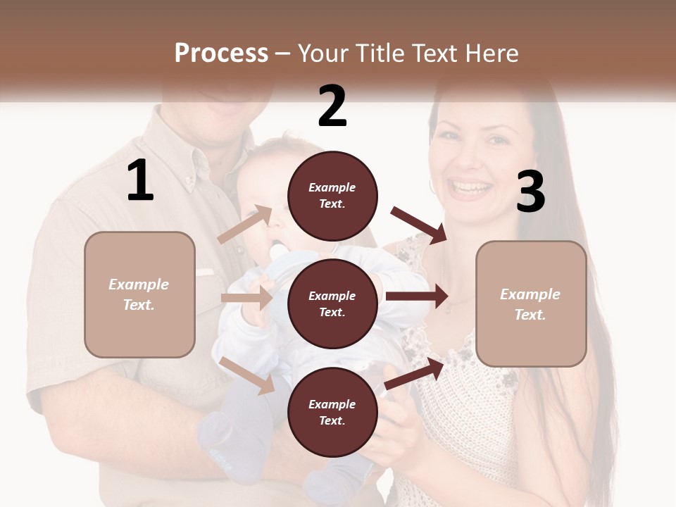 A Man And Woman Holding A Baby In Their Arms PowerPoint Template