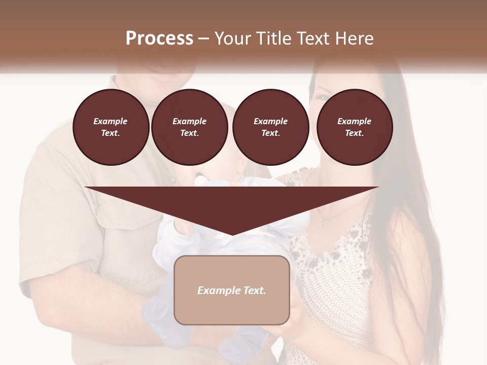 A Man And Woman Holding A Baby In Their Arms PowerPoint Template