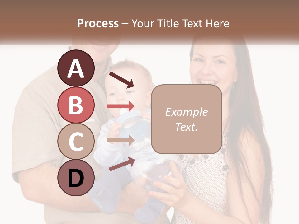 A Man And Woman Holding A Baby In Their Arms PowerPoint Template