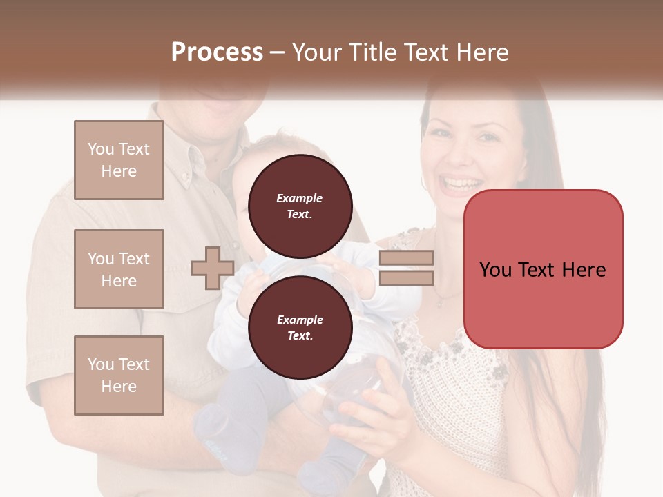 A Man And Woman Holding A Baby In Their Arms PowerPoint Template