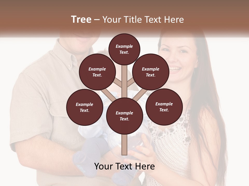 A Man And Woman Holding A Baby In Their Arms PowerPoint Template