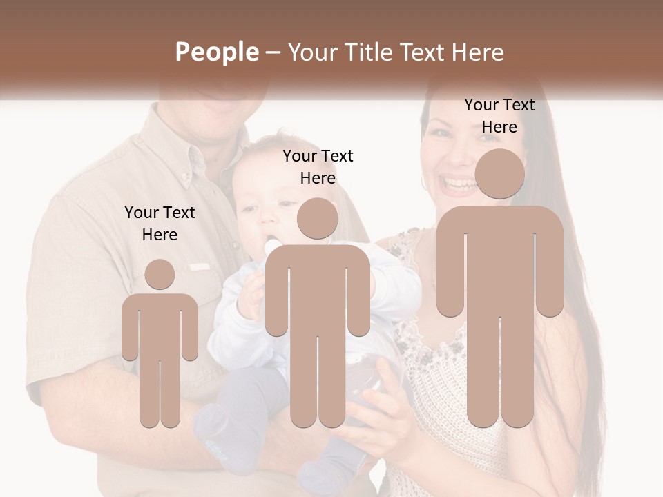 A Man And Woman Holding A Baby In Their Arms PowerPoint Template