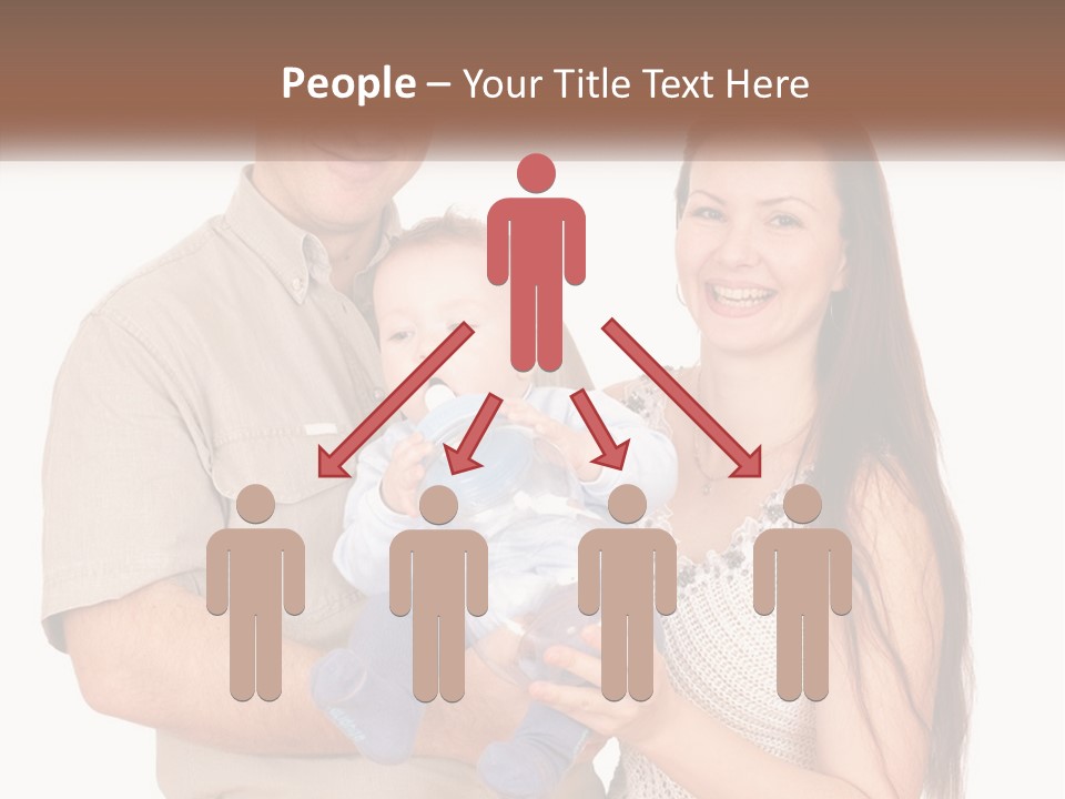 A Man And Woman Holding A Baby In Their Arms PowerPoint Template