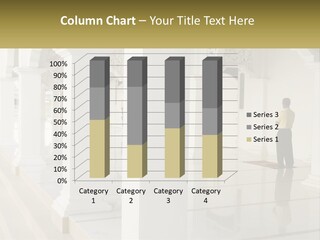 A Man Standing In A Room With Columns PowerPoint Template