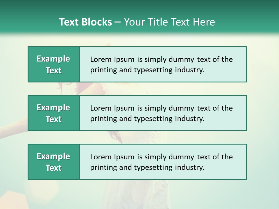 A Woman With Her Arms Outstretched In The Air PowerPoint Template