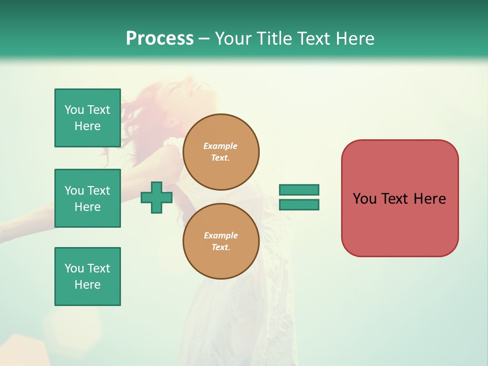 A Woman With Her Arms Outstretched In The Air PowerPoint Template