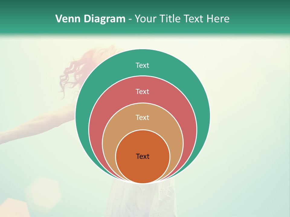 A Woman With Her Arms Outstretched In The Air PowerPoint Template