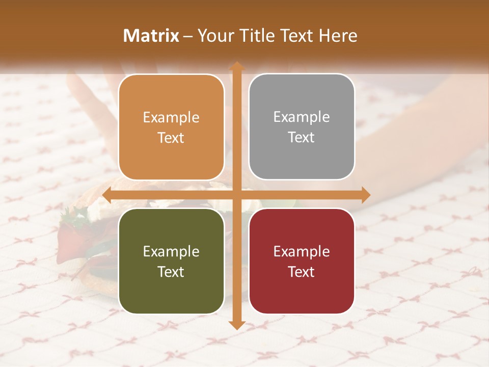 A Person Sitting At A Table With A Sandwich On It PowerPoint Template