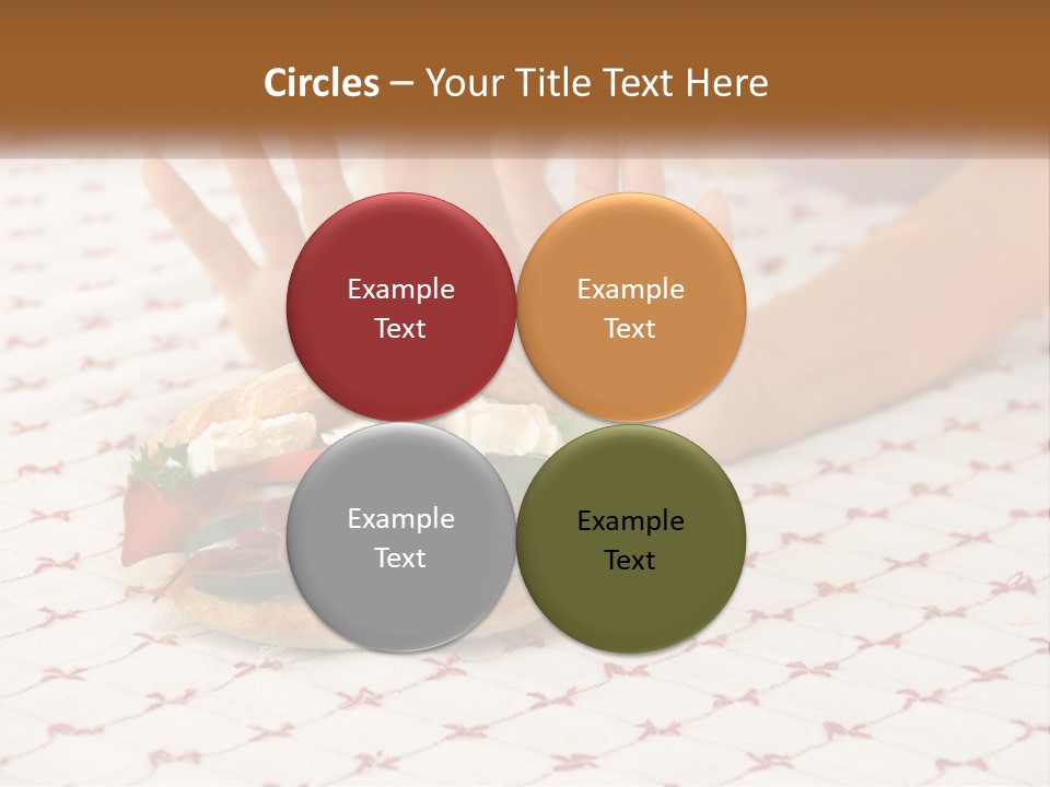 A Person Sitting At A Table With A Sandwich On It PowerPoint Template