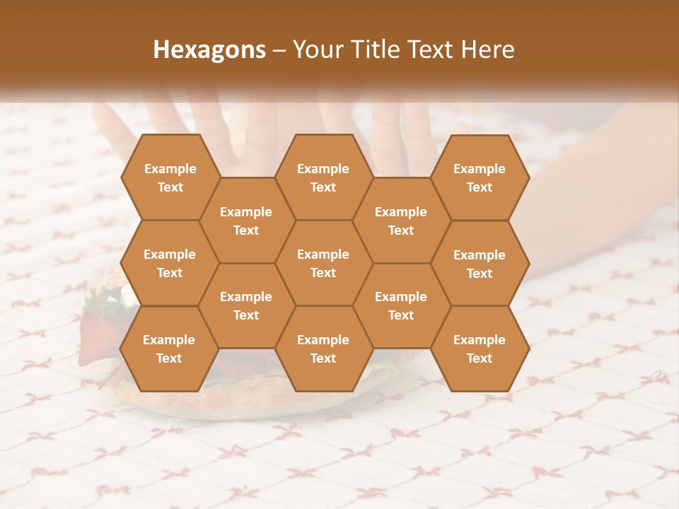 A Person Sitting At A Table With A Sandwich On It PowerPoint Template