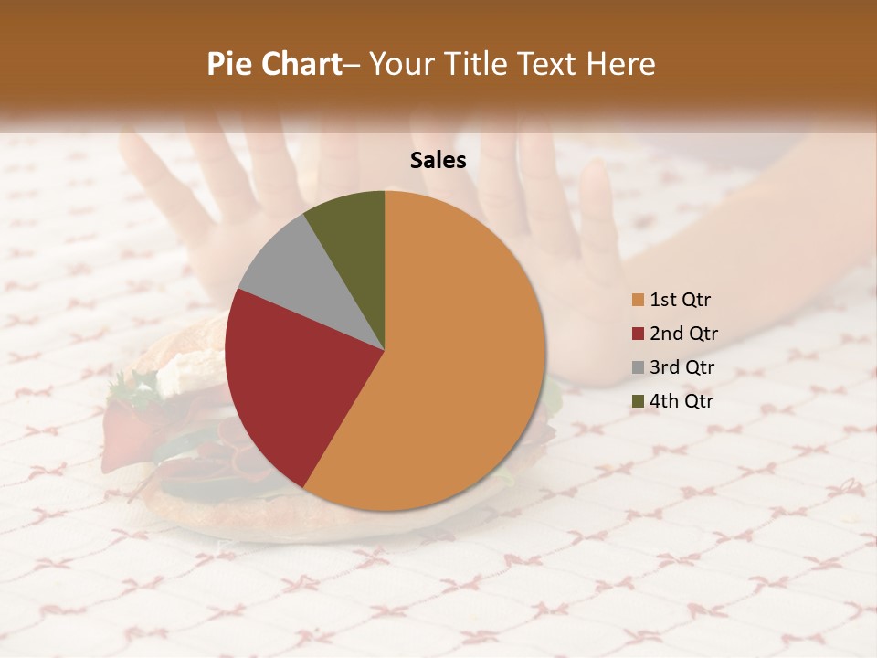 A Person Sitting At A Table With A Sandwich On It PowerPoint Template