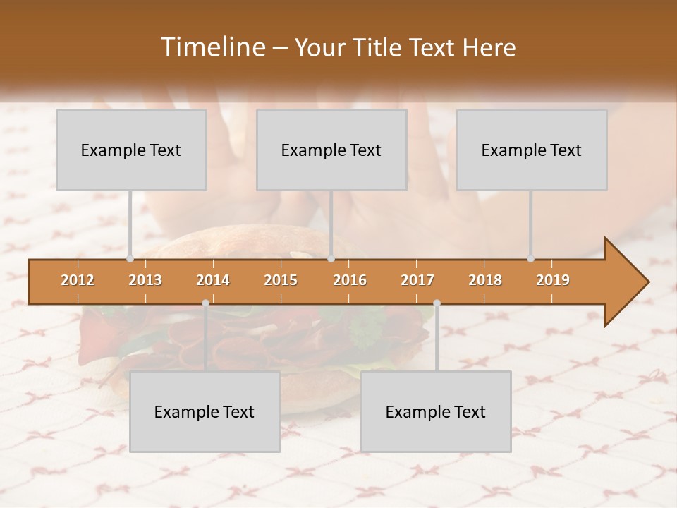 A Person Sitting At A Table With A Sandwich On It PowerPoint Template