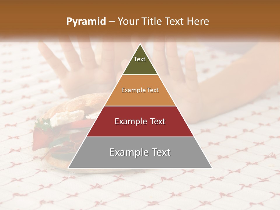 A Person Sitting At A Table With A Sandwich On It PowerPoint Template