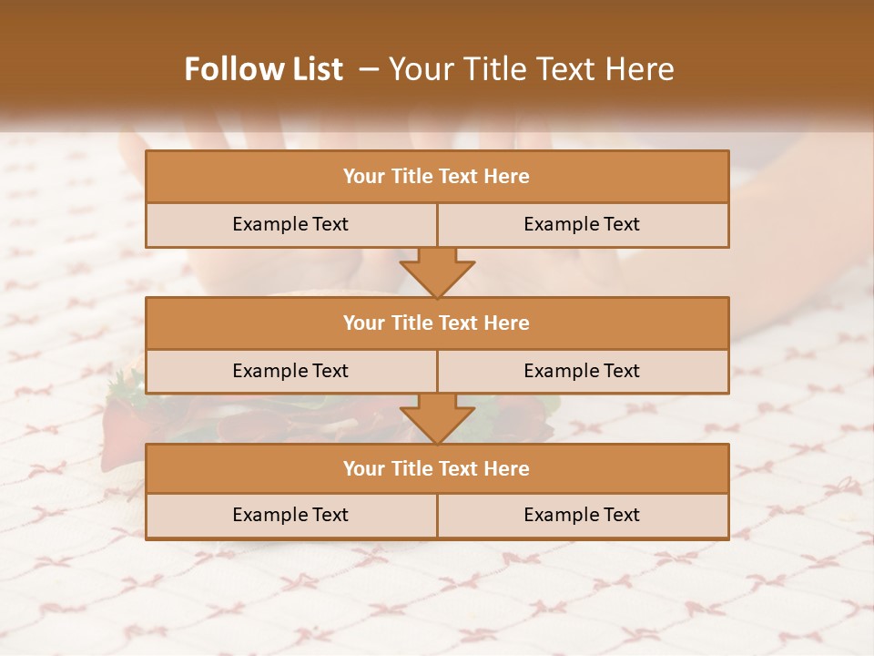 A Person Sitting At A Table With A Sandwich On It PowerPoint Template