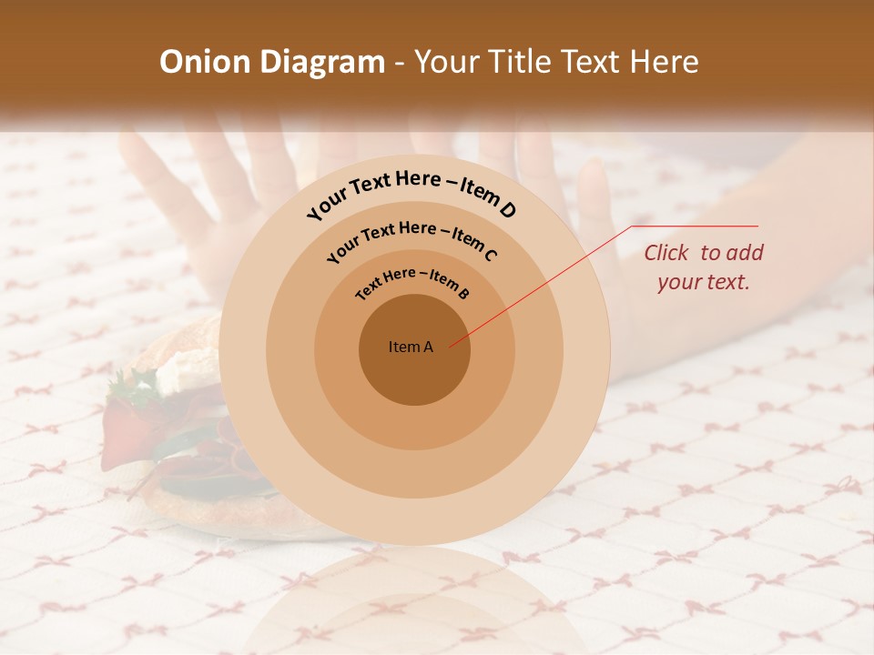 A Person Sitting At A Table With A Sandwich On It PowerPoint Template