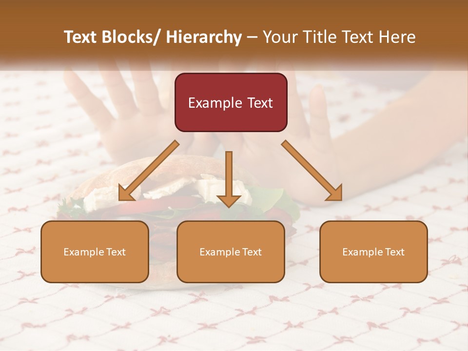 A Person Sitting At A Table With A Sandwich On It PowerPoint Template