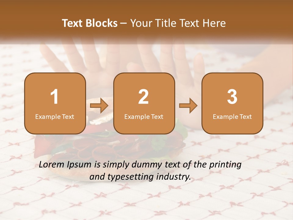 A Person Sitting At A Table With A Sandwich On It PowerPoint Template