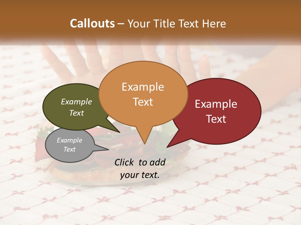 A Person Sitting At A Table With A Sandwich On It PowerPoint Template