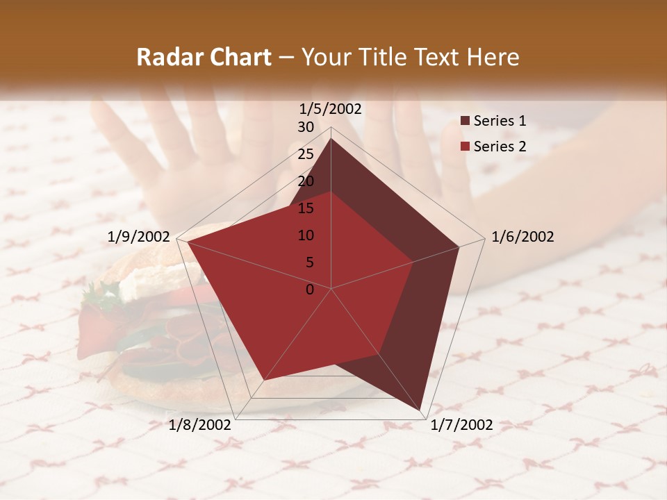 A Person Sitting At A Table With A Sandwich On It PowerPoint Template
