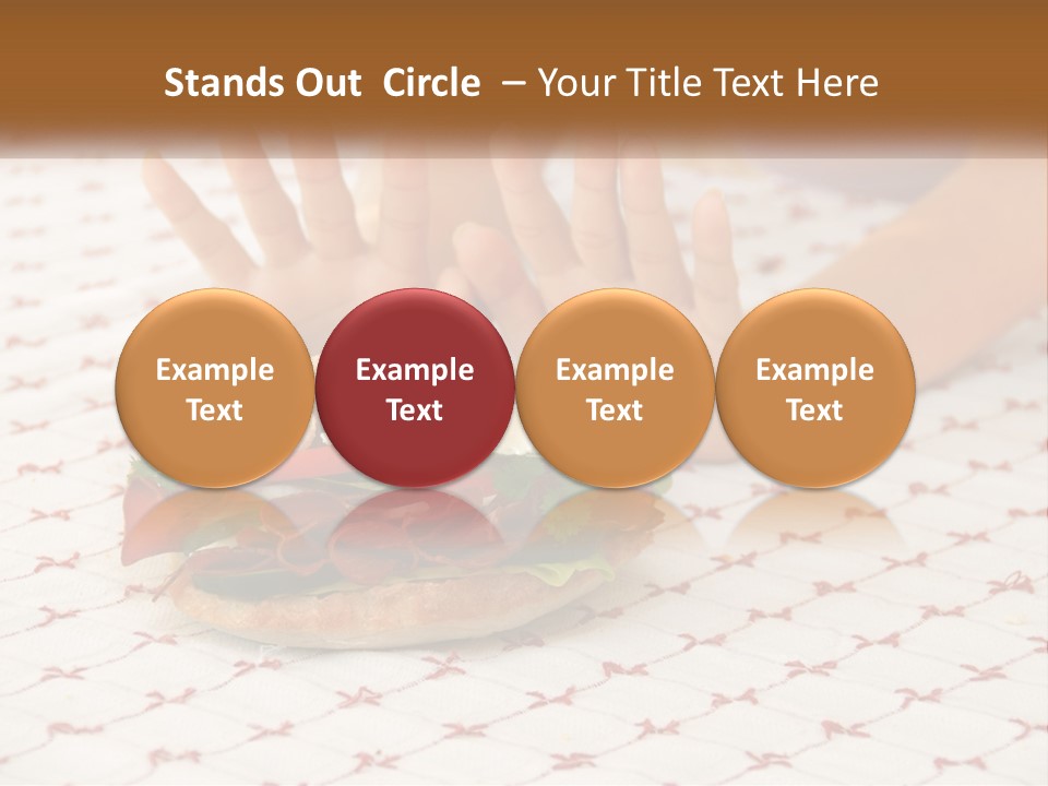 A Person Sitting At A Table With A Sandwich On It PowerPoint Template