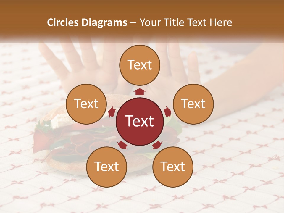 A Person Sitting At A Table With A Sandwich On It PowerPoint Template