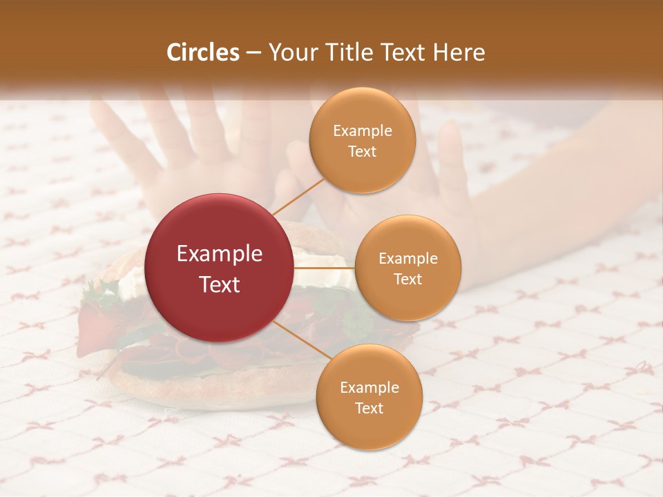 A Person Sitting At A Table With A Sandwich On It PowerPoint Template