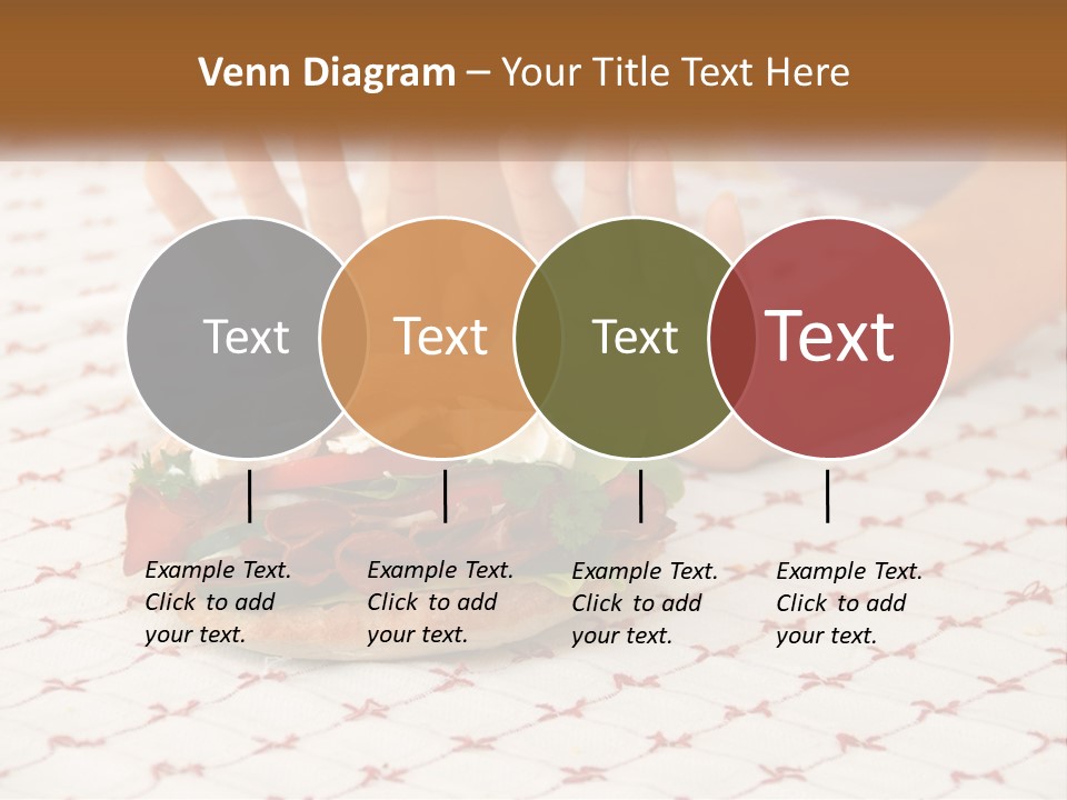 A Person Sitting At A Table With A Sandwich On It PowerPoint Template