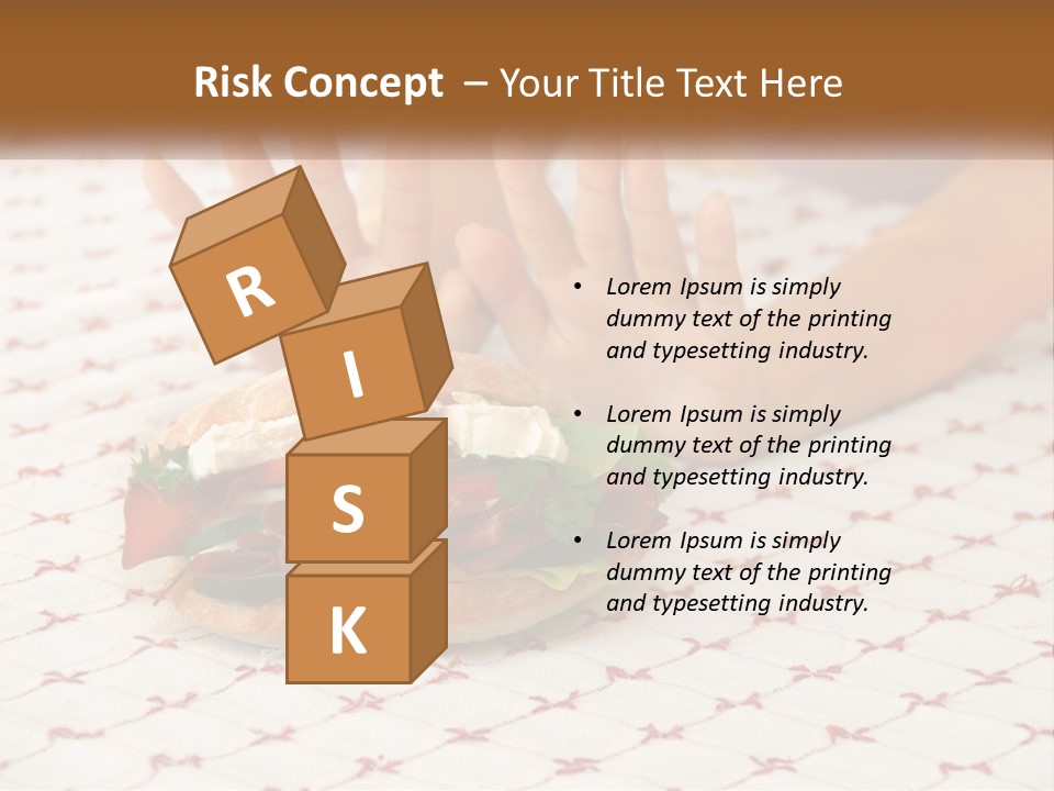 A Person Sitting At A Table With A Sandwich On It PowerPoint Template