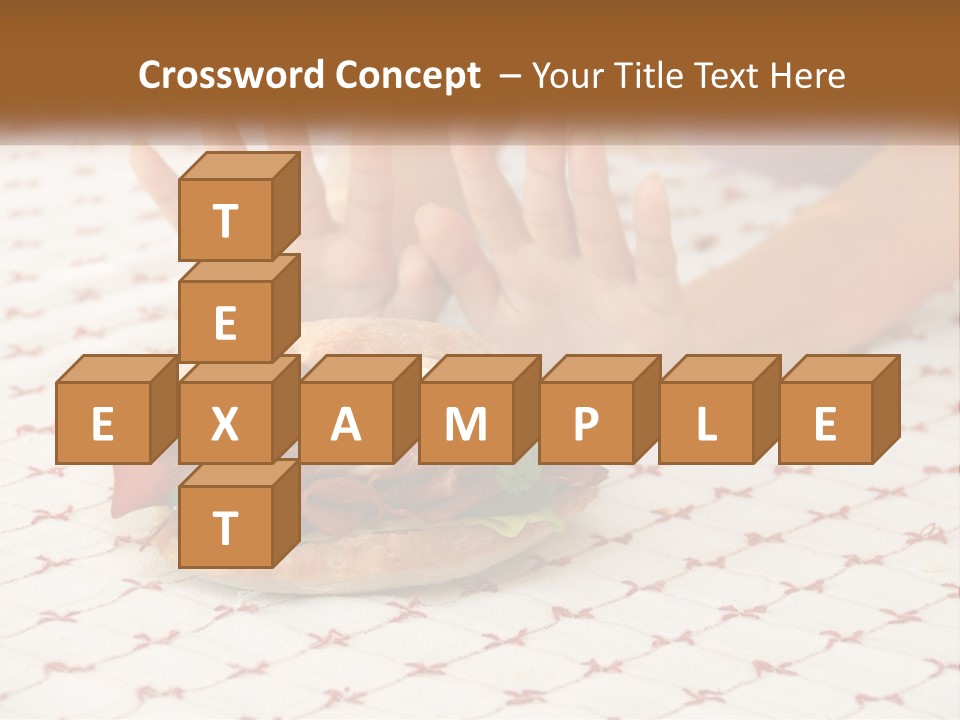 A Person Sitting At A Table With A Sandwich On It PowerPoint Template