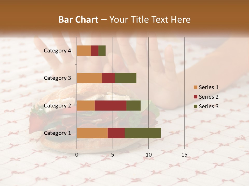 A Person Sitting At A Table With A Sandwich On It PowerPoint Template