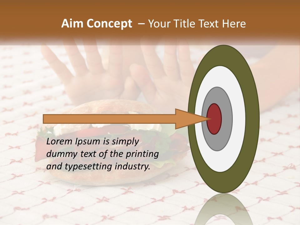 A Person Sitting At A Table With A Sandwich On It PowerPoint Template