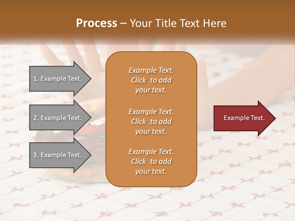 A Person Sitting At A Table With A Sandwich On It PowerPoint Template