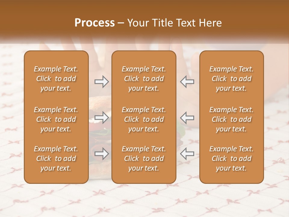 A Person Sitting At A Table With A Sandwich On It PowerPoint Template