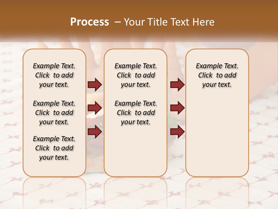 A Person Sitting At A Table With A Sandwich On It PowerPoint Template