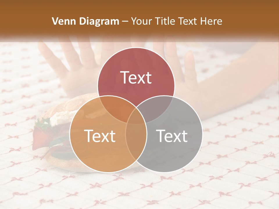 A Person Sitting At A Table With A Sandwich On It PowerPoint Template