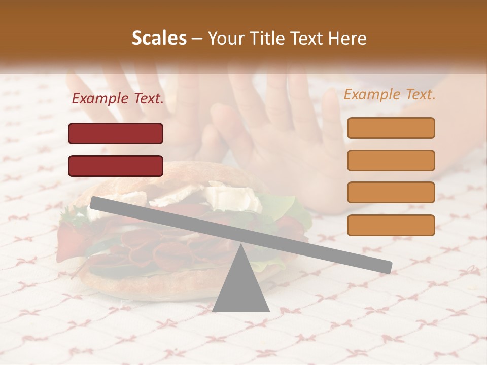 A Person Sitting At A Table With A Sandwich On It PowerPoint Template