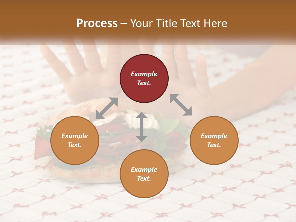 A Person Sitting At A Table With A Sandwich On It PowerPoint Template