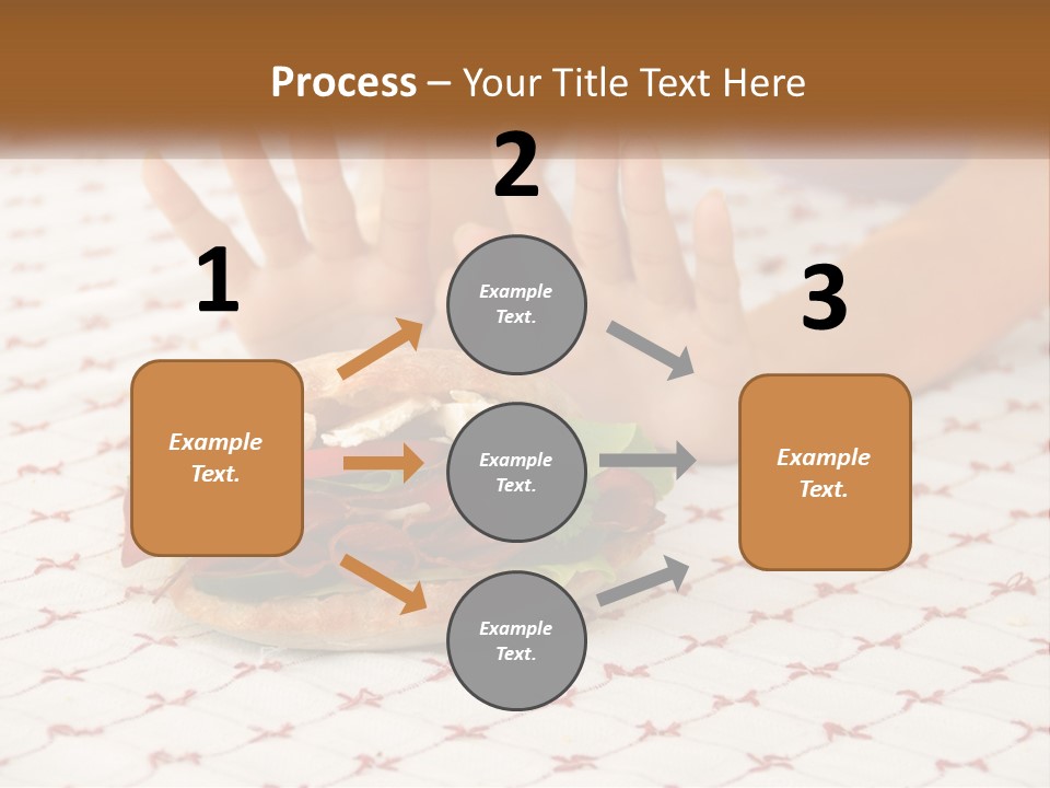 A Person Sitting At A Table With A Sandwich On It PowerPoint Template