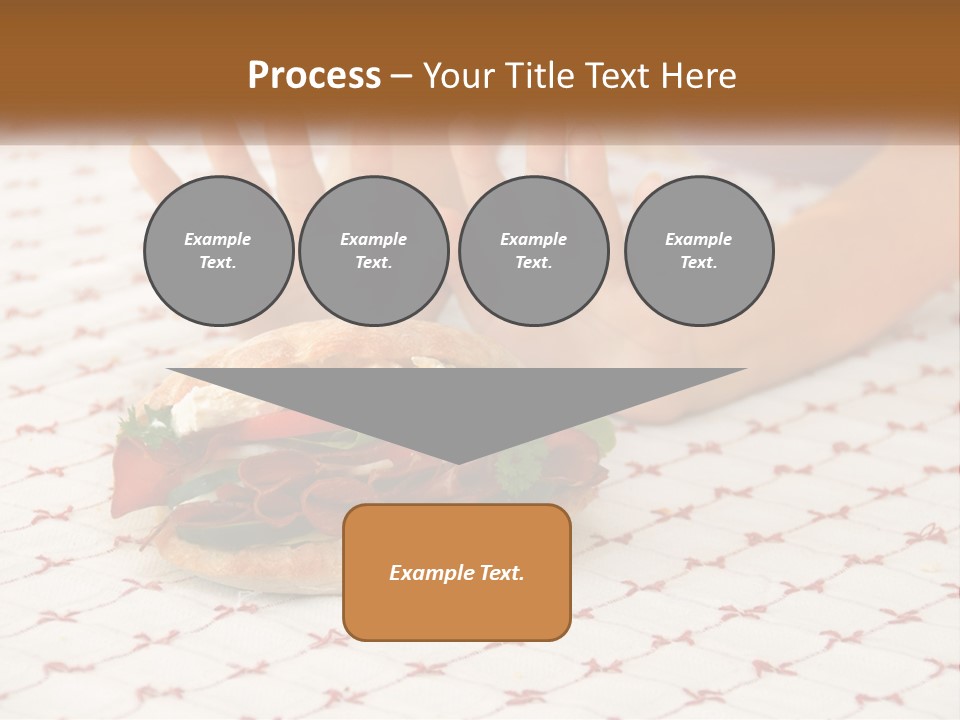 A Person Sitting At A Table With A Sandwich On It PowerPoint Template