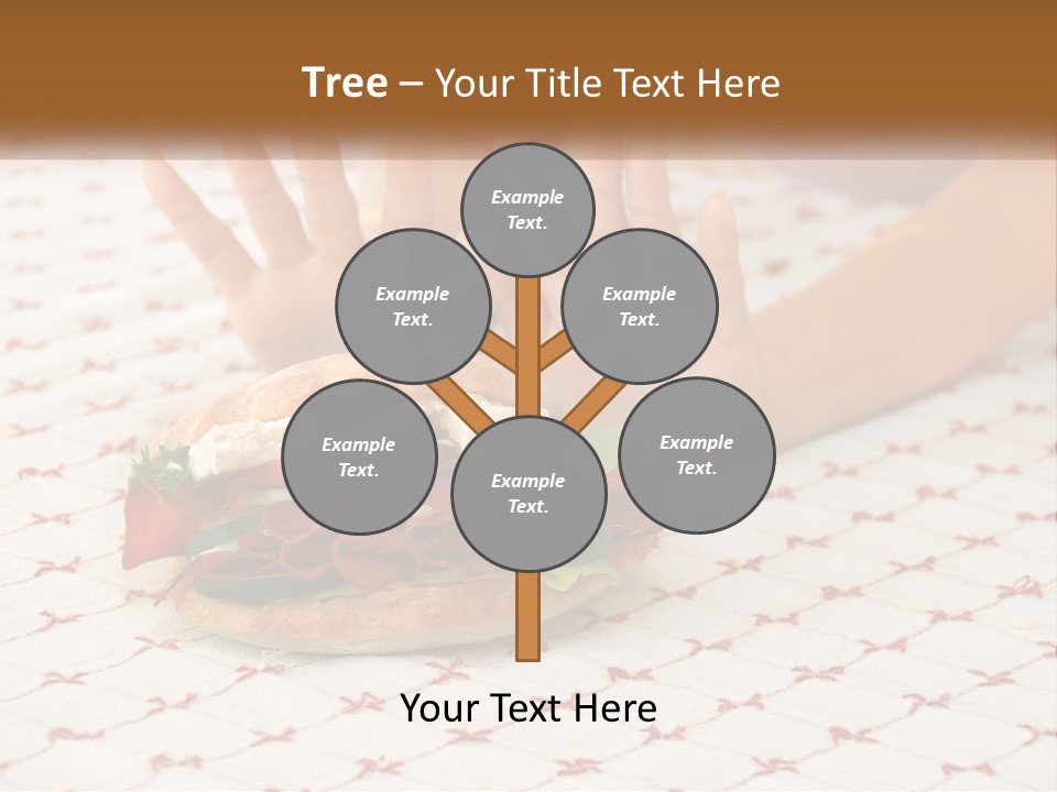 A Person Sitting At A Table With A Sandwich On It PowerPoint Template