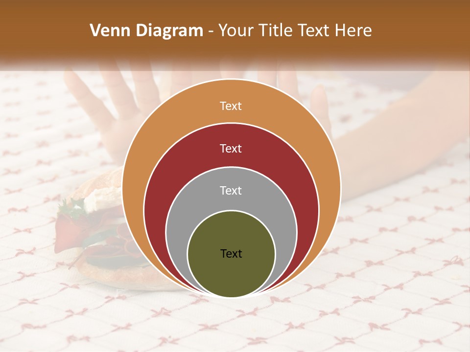 A Person Sitting At A Table With A Sandwich On It PowerPoint Template