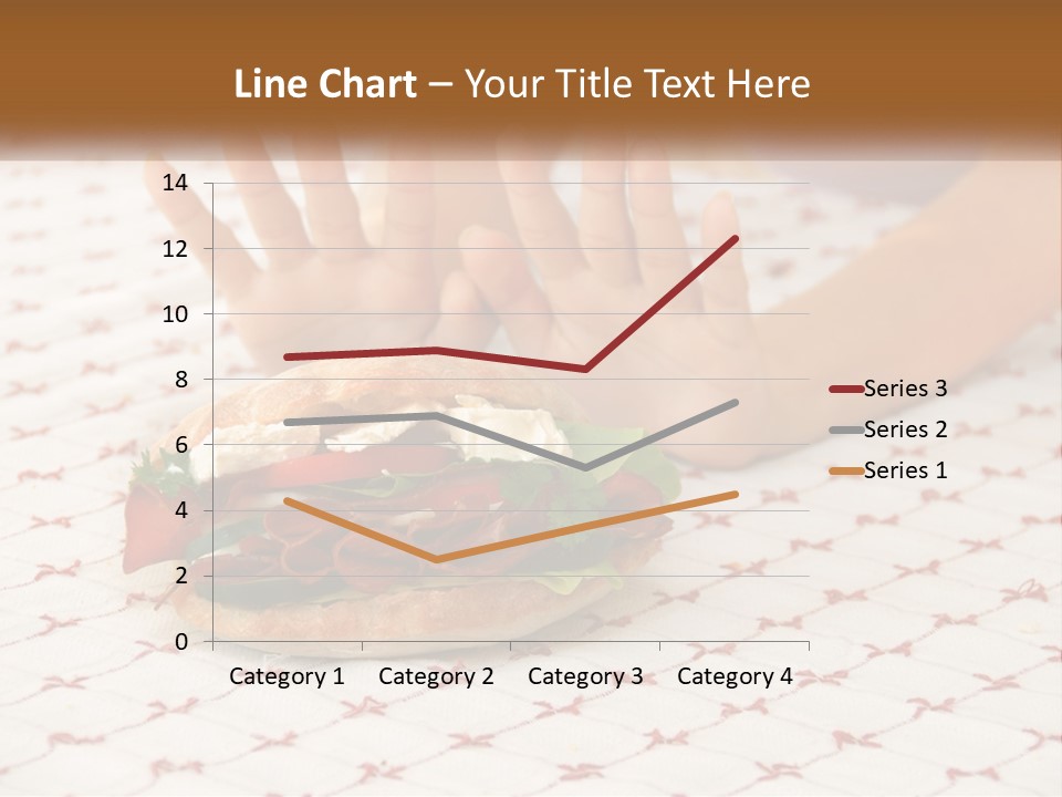 A Person Sitting At A Table With A Sandwich On It PowerPoint Template
