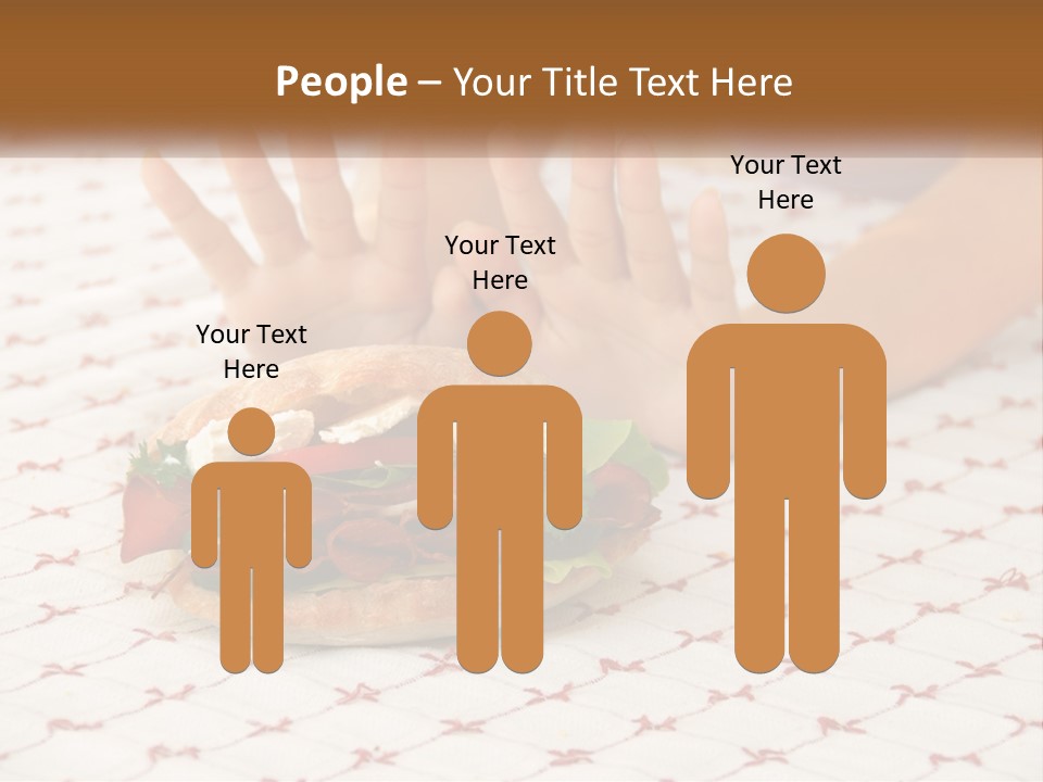 A Person Sitting At A Table With A Sandwich On It PowerPoint Template