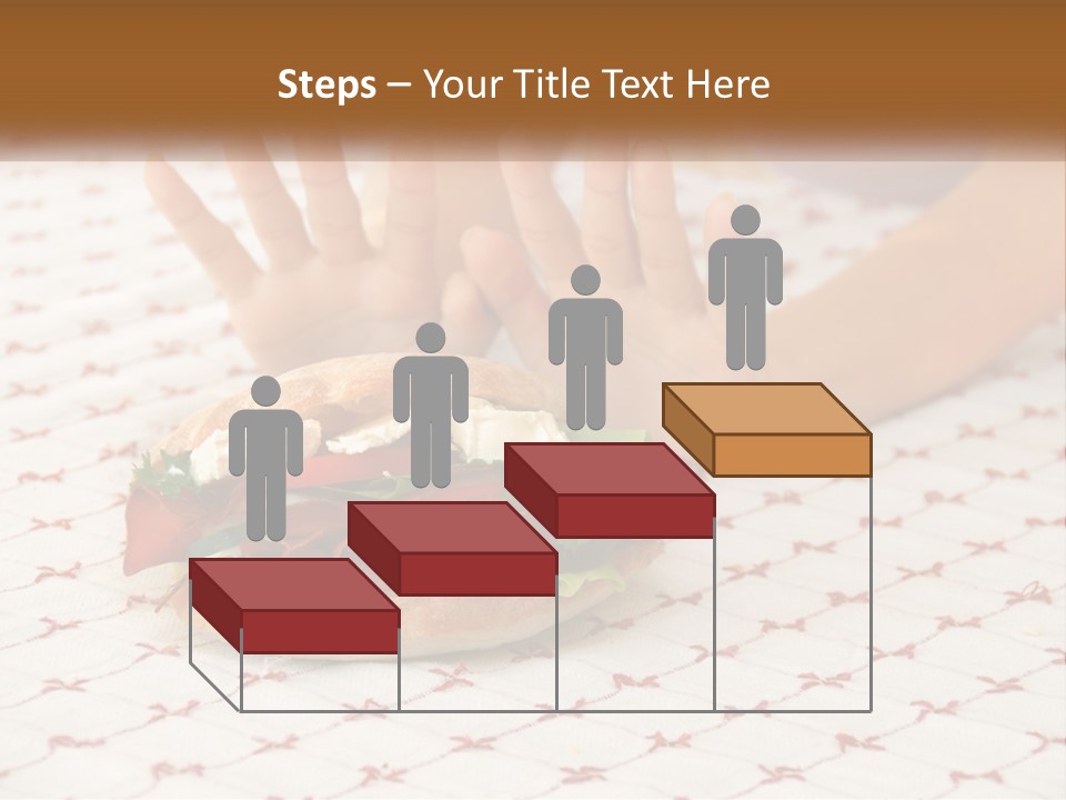 A Person Sitting At A Table With A Sandwich On It PowerPoint Template