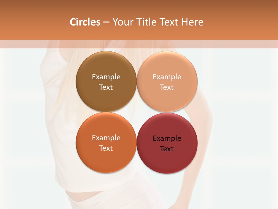 A Woman In A White Top Is Posing For A Picture PowerPoint Template