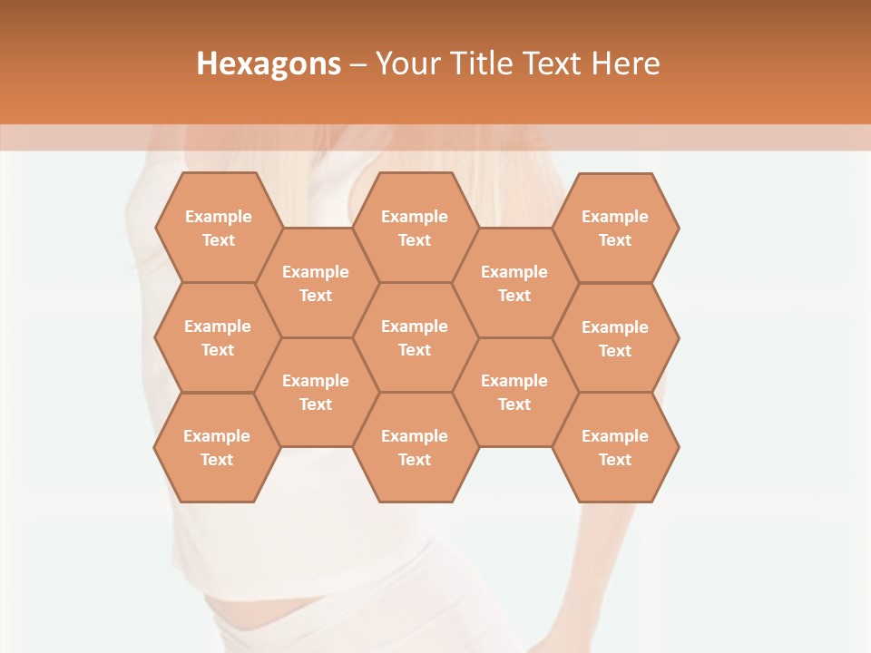 A Woman In A White Top Is Posing For A Picture PowerPoint Template
