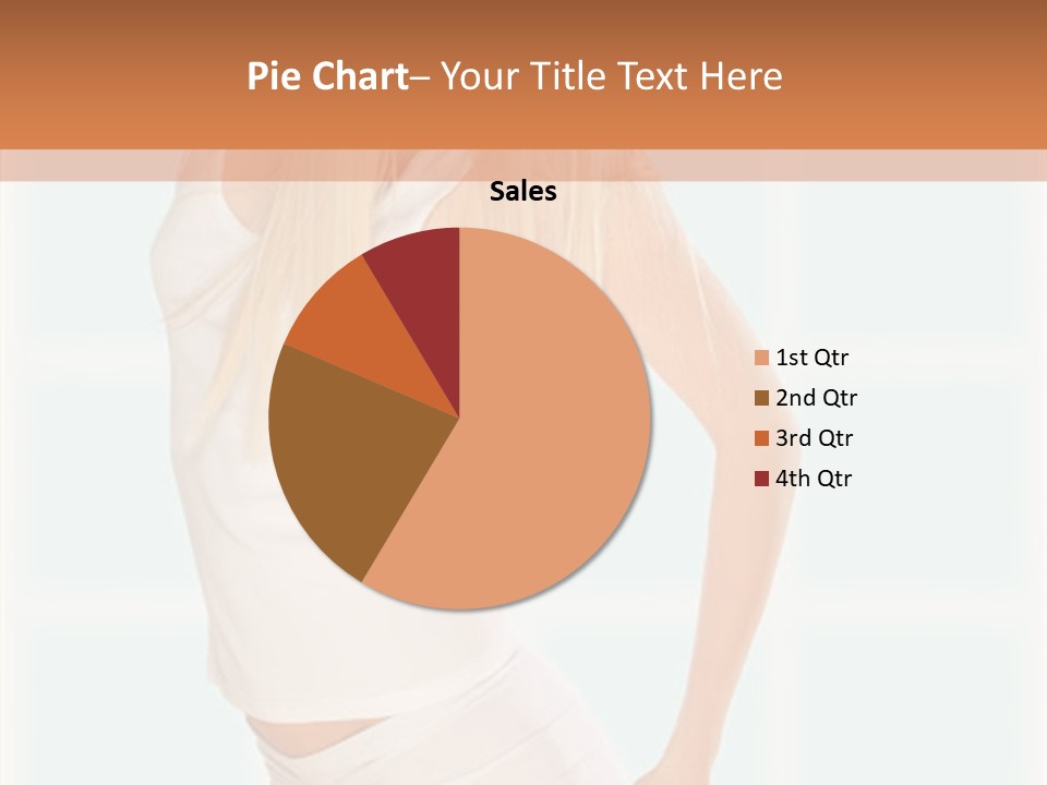 A Woman In A White Top Is Posing For A Picture PowerPoint Template