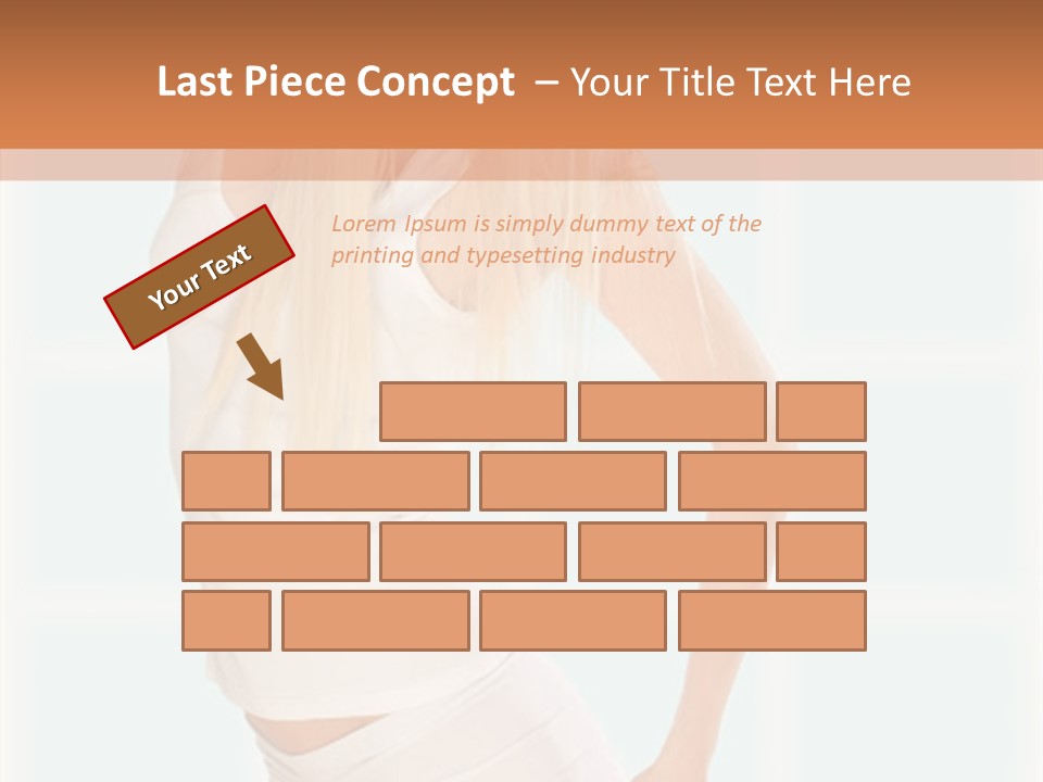 A Woman In A White Top Is Posing For A Picture PowerPoint Template